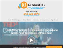 Tablet Screenshot of kristaneher.com